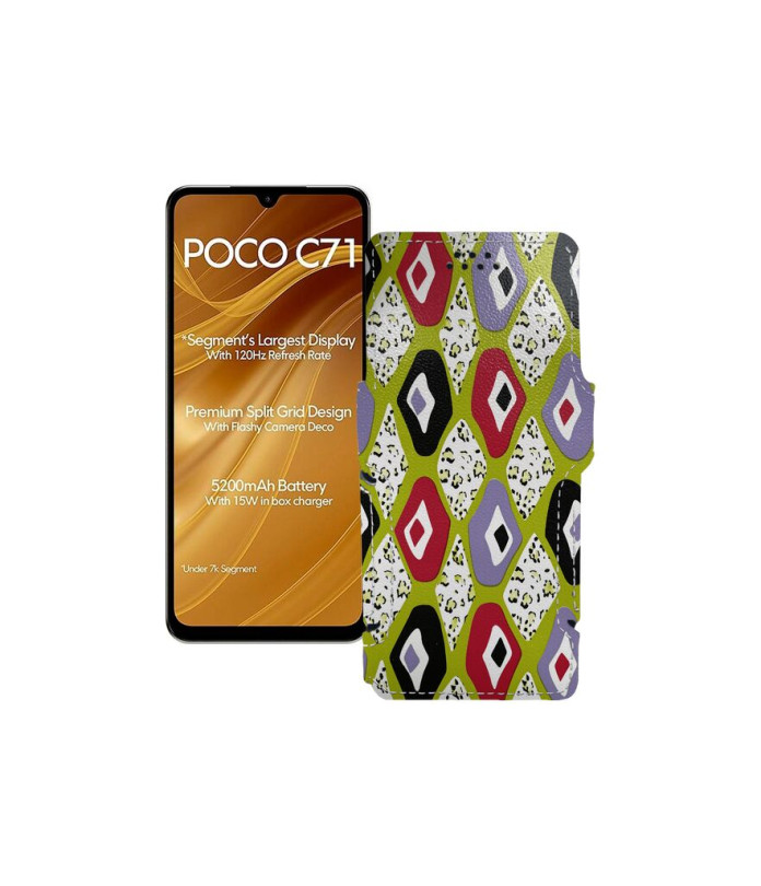 Чохол-книжка з екошкіри для телефону Xiaomi Poco C71