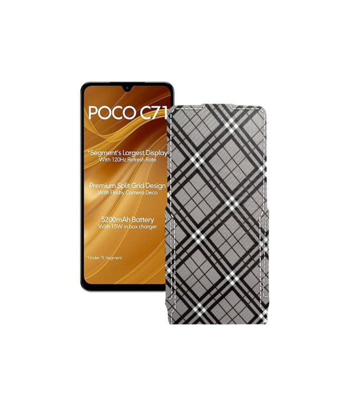 Чохол-флип з екошкіри для телефону Xiaomi Poco C71