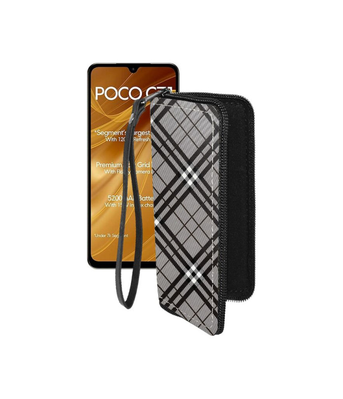 Чохол-гаманець з екошкіри для телефону Xiaomi Poco C71