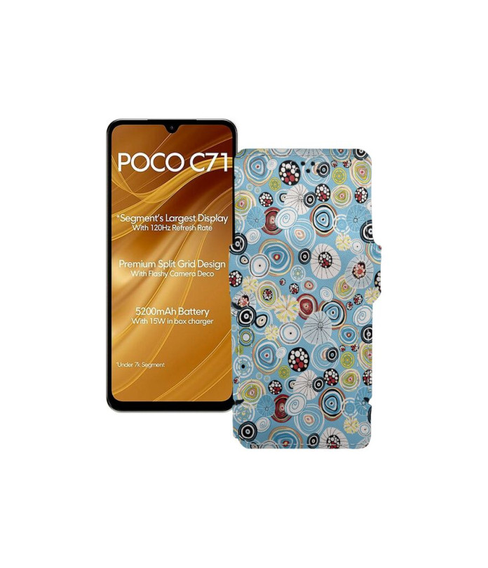 Чохол-книжка з екошкіри для телефону Xiaomi Poco C71
