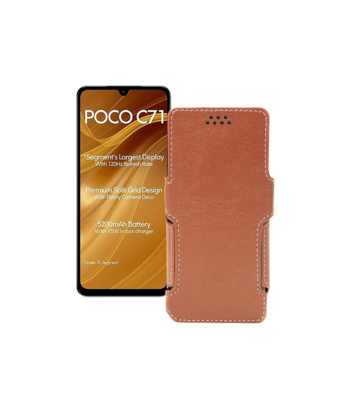 Чохол-книжка з екошкіри для телефону Xiaomi Poco C71