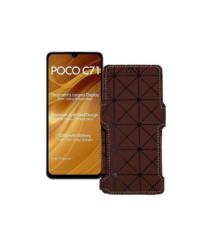 Чохол-книжка з екошкіри для телефону Xiaomi Poco C71