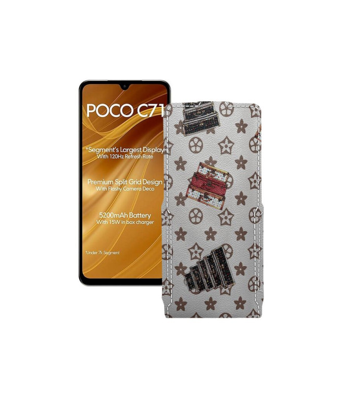Чохол-флип з екошкіри для телефону Xiaomi Poco C71