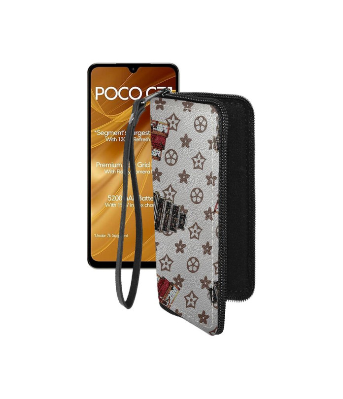 Чохол-гаманець з екошкіри для телефону Xiaomi Poco C71