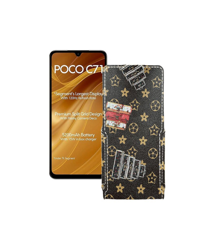 Чохол-флип з екошкіри для телефону Xiaomi Poco C71