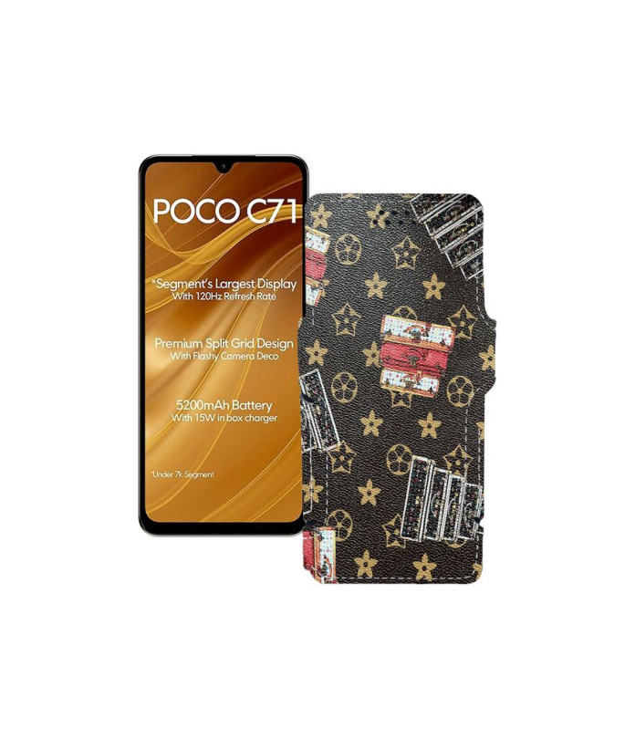 Чохол-книжка з екошкіри для телефону Xiaomi Poco C71