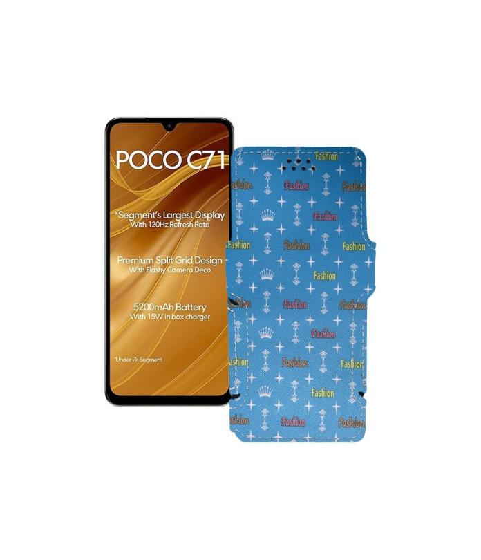 Чохол-книжка з екошкіри для телефону Xiaomi Poco C71