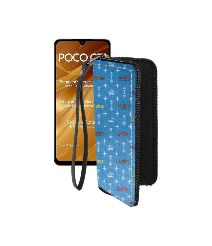 Чохол-гаманець з екошкіри для телефону Xiaomi Poco C71