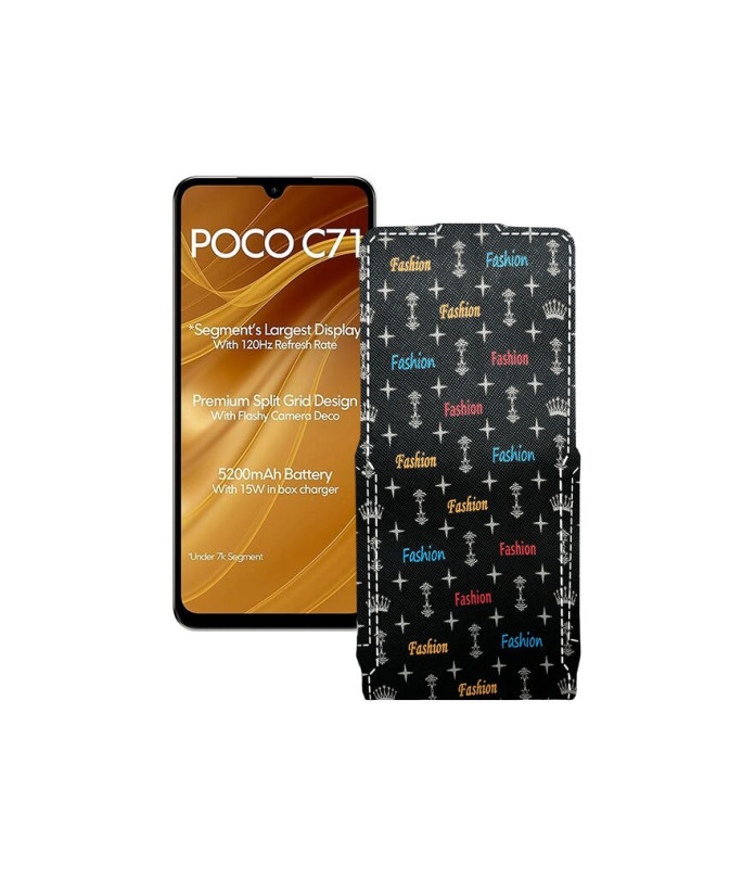 Чохол-флип з екошкіри для телефону Xiaomi Poco C71
