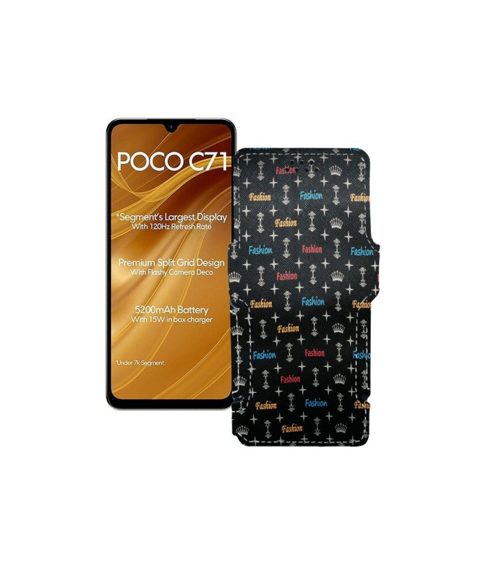 Чохол-книжка з екошкіри для телефону Xiaomi Poco C71