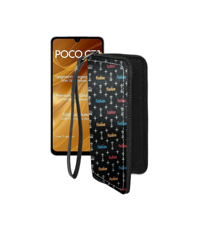 Чохол-гаманець з екошкіри для телефону Xiaomi Poco C71