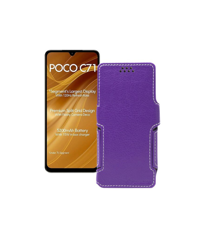 Чохол-книжка з екошкіри для телефону Xiaomi Poco C71