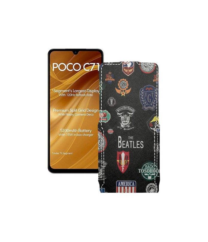 Чохол-флип з екошкіри для телефону Xiaomi Poco C71