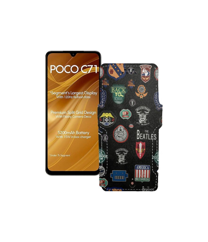 Чохол-книжка з екошкіри для телефону Xiaomi Poco C71