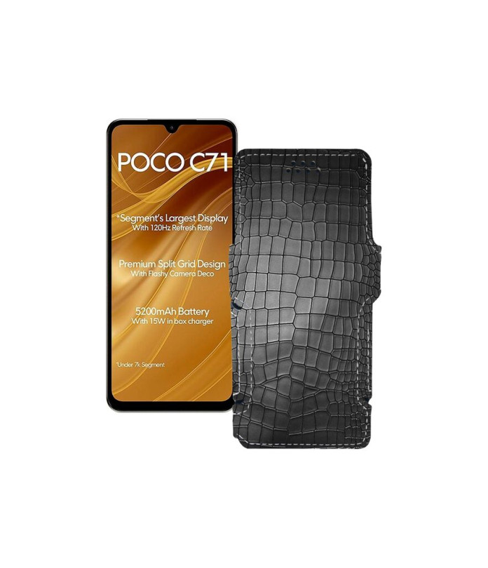 Чохол-книжка з екошкіри для телефону Xiaomi Poco C71