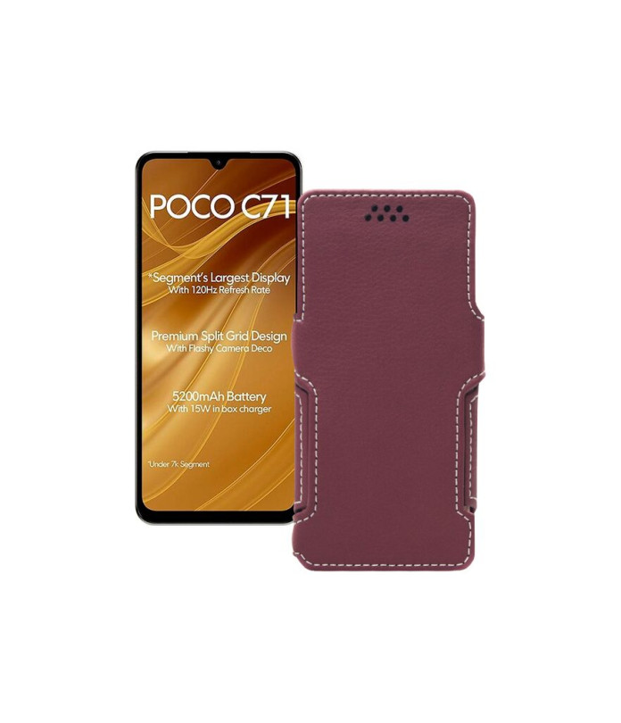 Чохол-книжка з екошкіри для телефону Xiaomi Poco C71