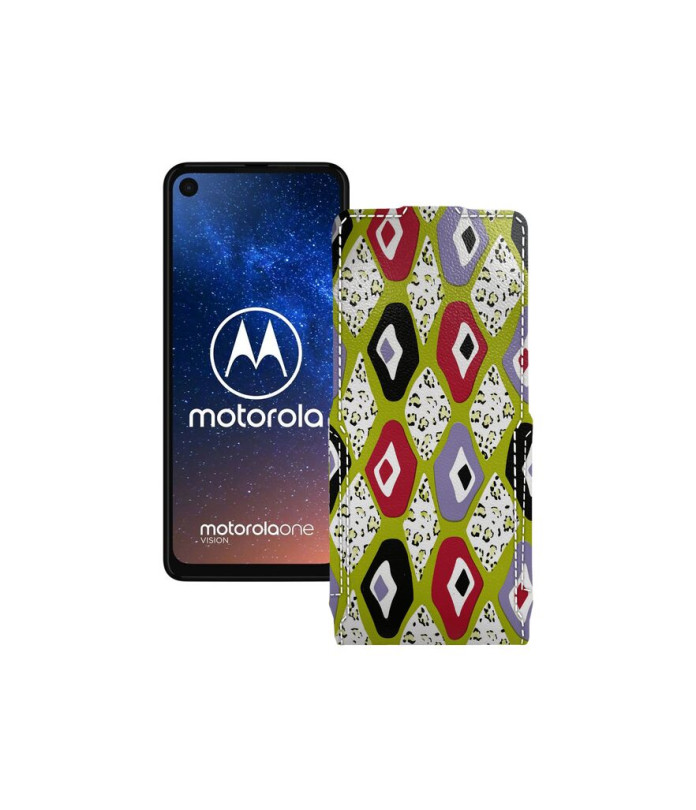 Чохол-флип з екошкіри для телефону Motorola One Vision