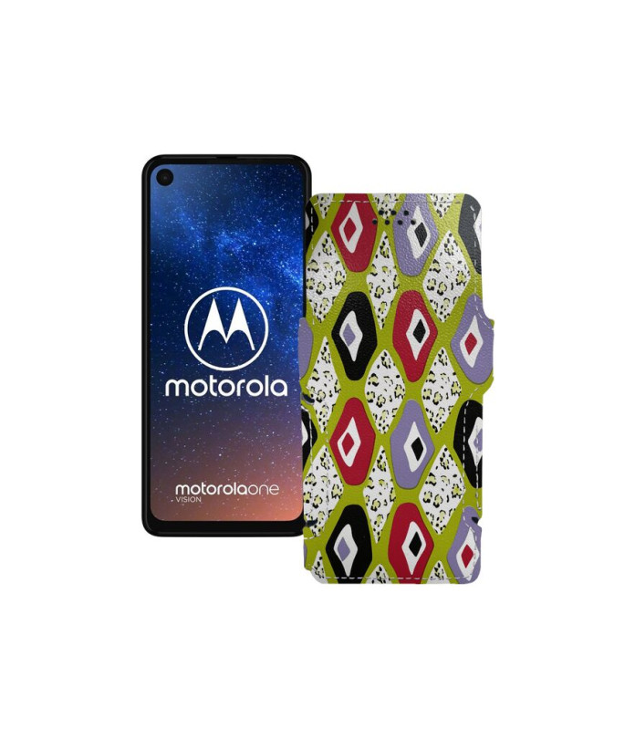 Чохол-книжка з екошкіри для телефону Motorola One Vision