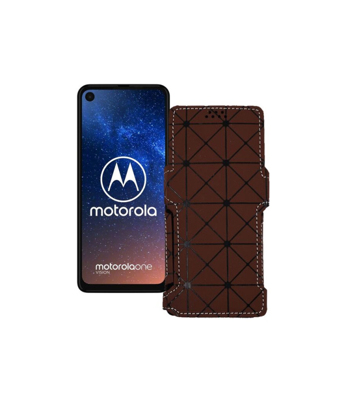 Чохол-книжка з екошкіри для телефону Motorola One Vision