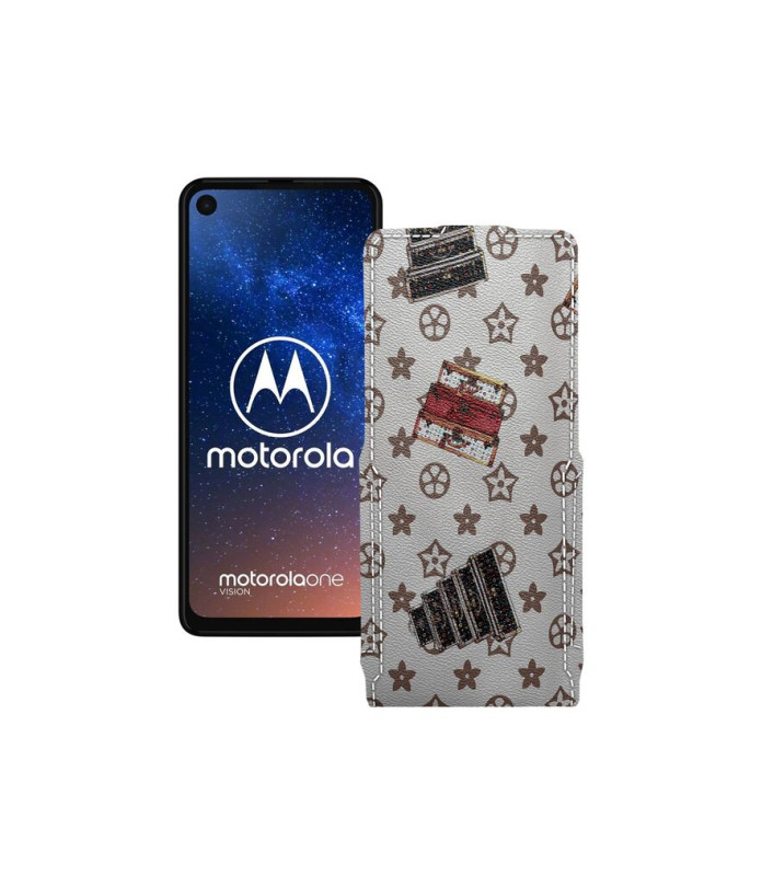 Чохол-флип з екошкіри для телефону Motorola One Vision