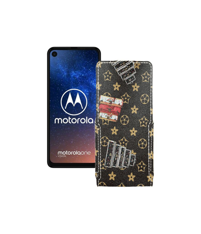 Чохол-флип з екошкіри для телефону Motorola One Vision