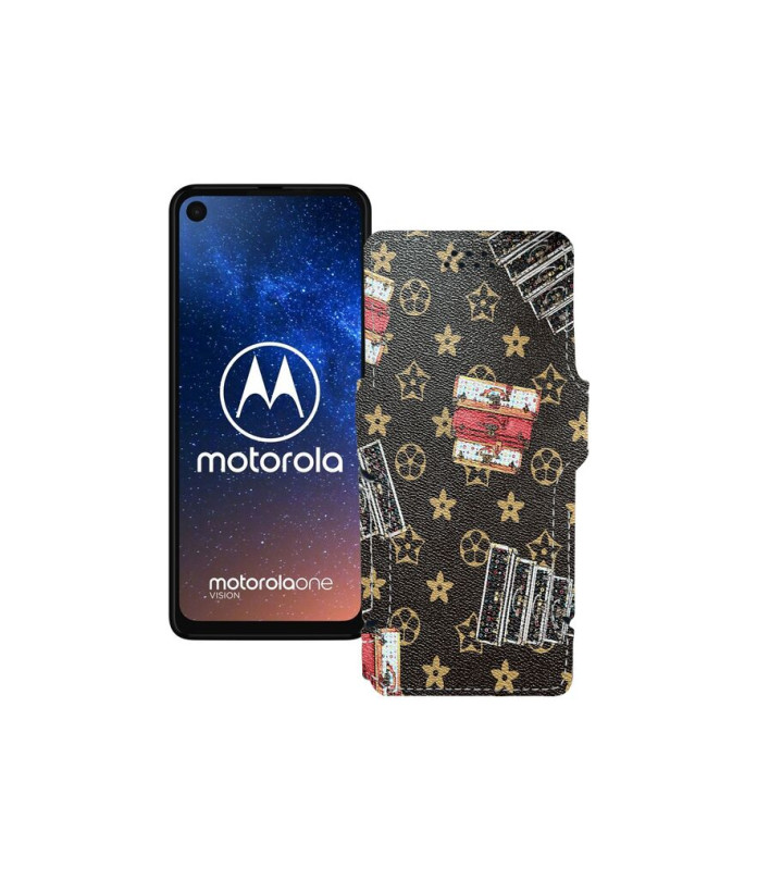 Чохол-книжка з екошкіри для телефону Motorola One Vision