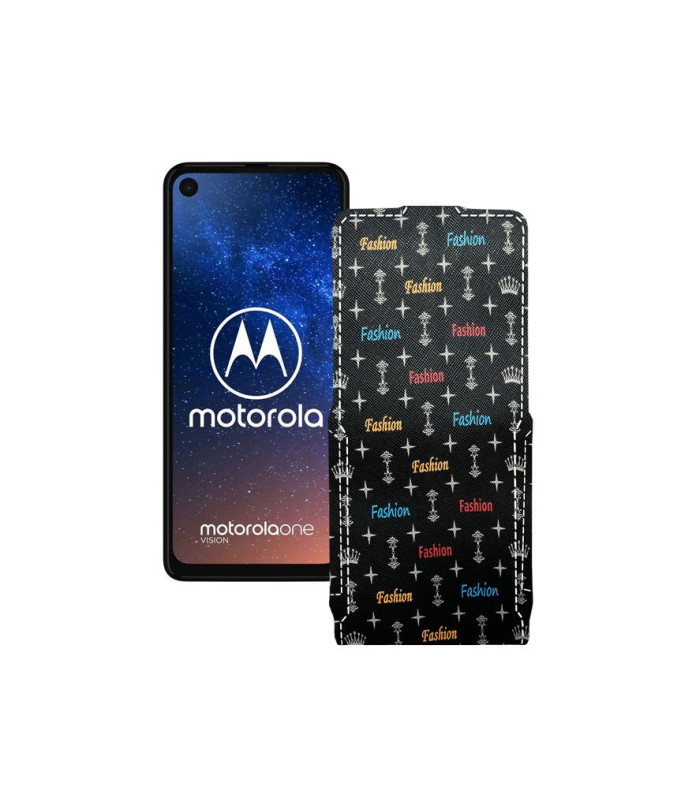 Чохол-флип з екошкіри для телефону Motorola One Vision