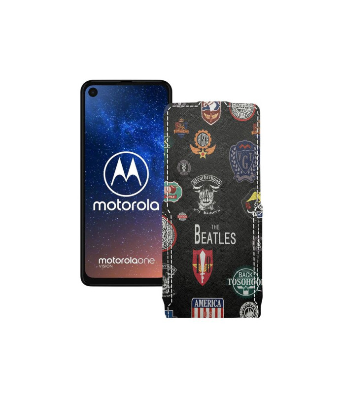 Чохол-флип з екошкіри для телефону Motorola One Vision