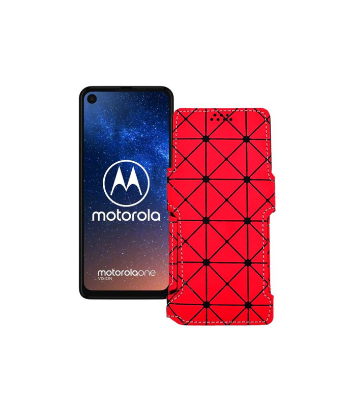 Чохол-книжка з екошкіри для телефону Motorola One Vision