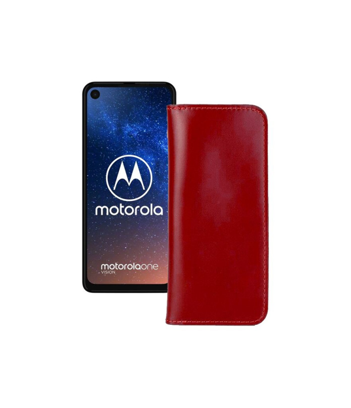 Портмоне з шкіри для телефону Motorola One Vision