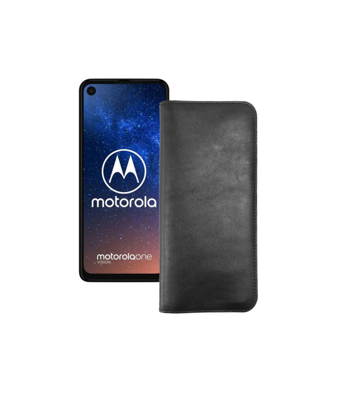 Портмоне з шкіри для телефону Motorola One Vision