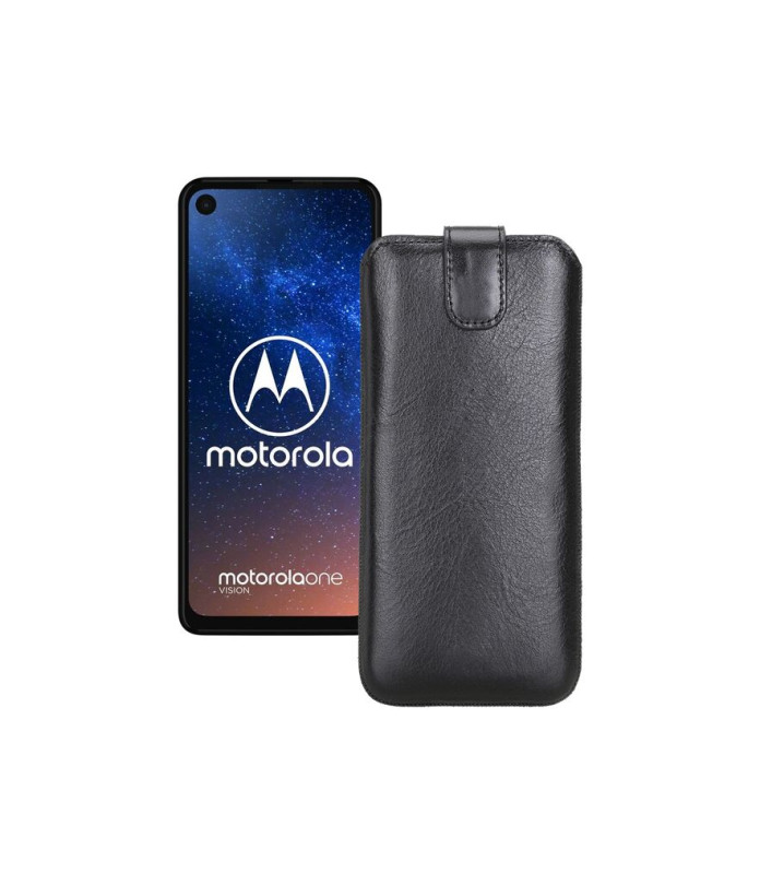 Витяжка з екошкіри для телефону Motorola One Vision