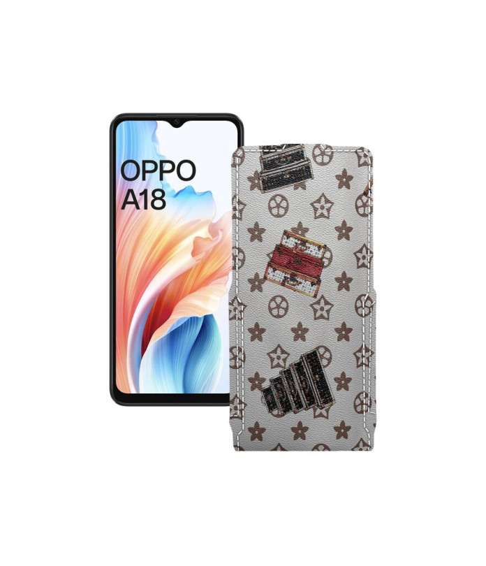 Чохол-флип з екошкіри для телефону OPPO A18