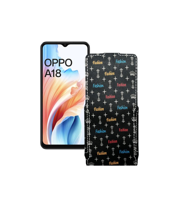 Чохол-флип з екошкіри для телефону OPPO A18