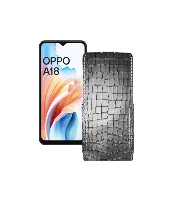 Чохол-флип з екошкіри для телефону OPPO A18