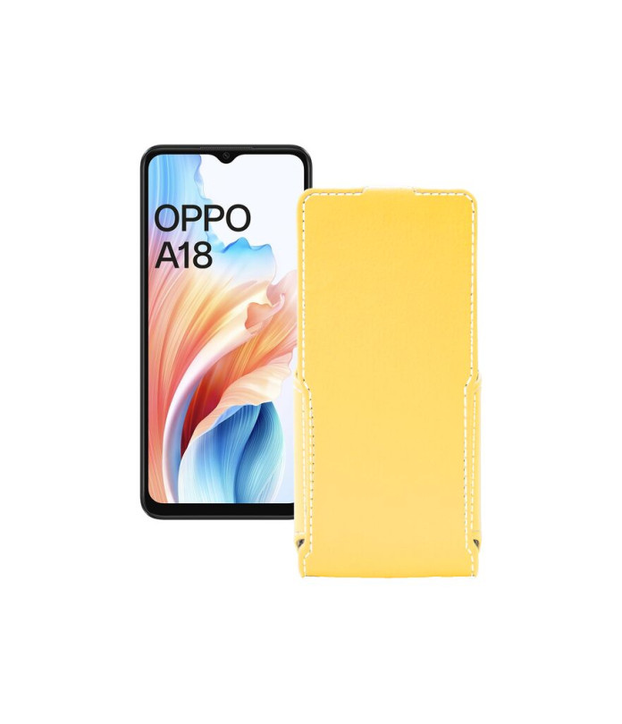 Чохол-флип з екошкіри для телефону OPPO A18