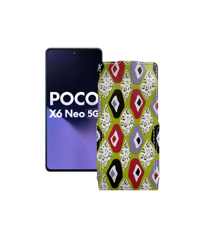 Чохол-флип з екошкіри для телефону Xiaomi Poco X6 Neo