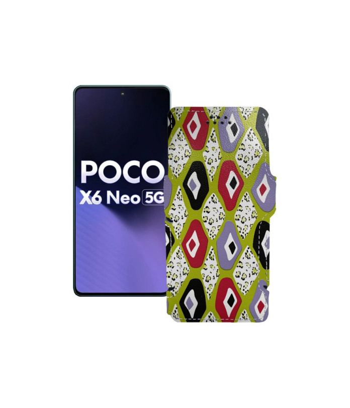 Чохол-книжка з екошкіри для телефону Xiaomi Poco X6 Neo