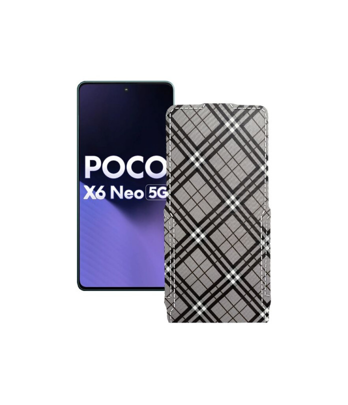 Чохол-флип з екошкіри для телефону Xiaomi Poco X6 Neo