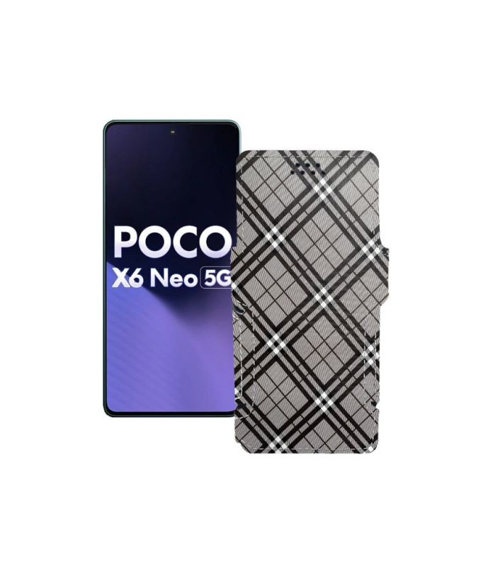 Чохол-книжка з екошкіри для телефону Xiaomi Poco X6 Neo