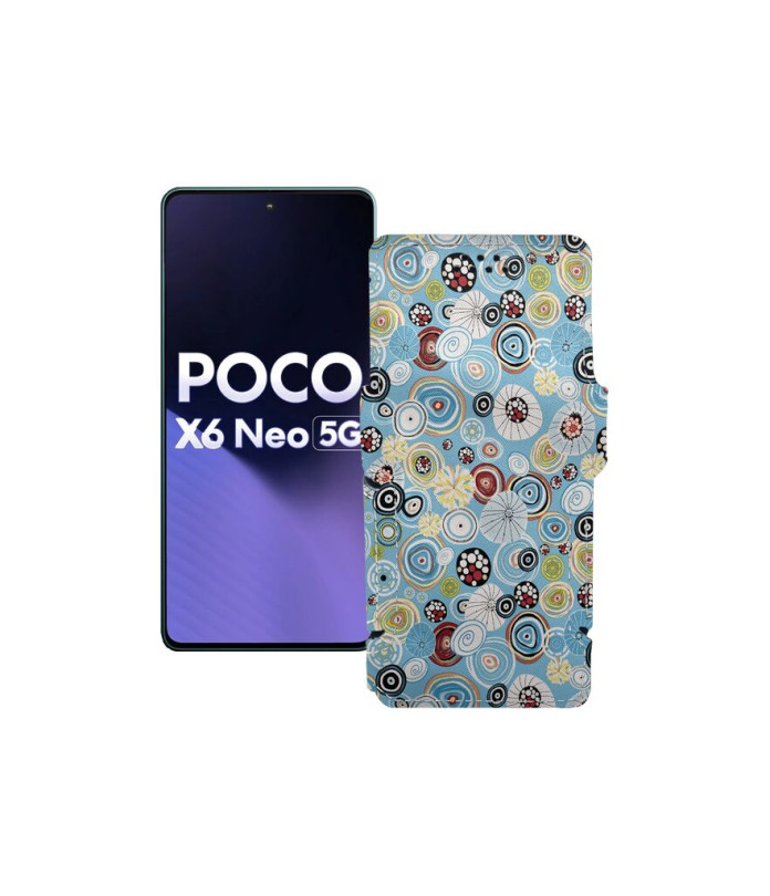 Чохол-книжка з екошкіри для телефону Xiaomi Poco X6 Neo