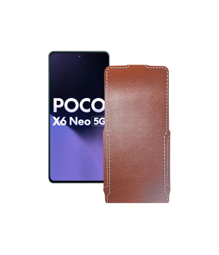 Чохол-флип з екошкіри для телефону Xiaomi Poco X6 Neo