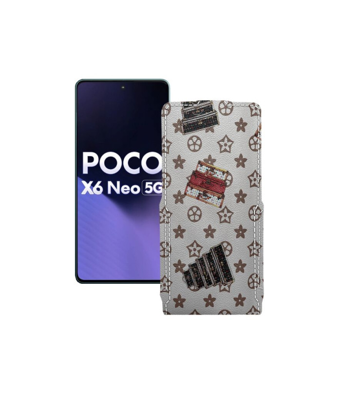 Чохол-флип з екошкіри для телефону Xiaomi Poco X6 Neo