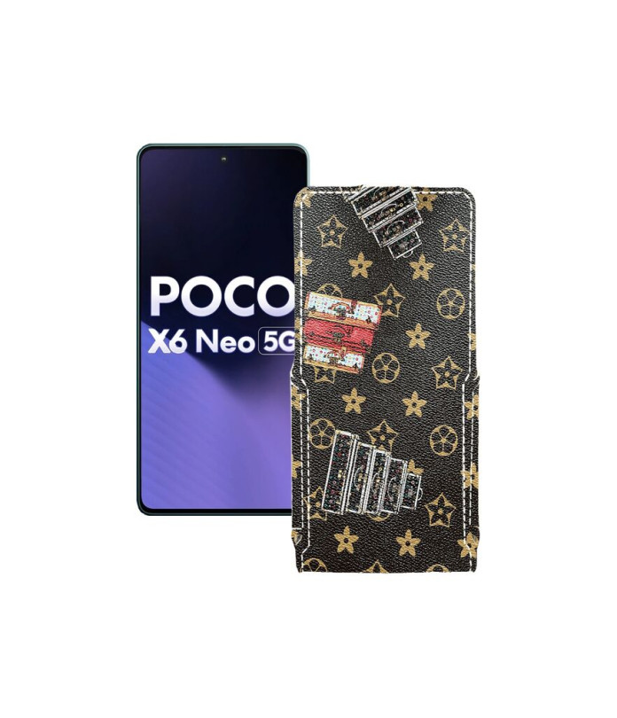 Чохол-флип з екошкіри для телефону Xiaomi Poco X6 Neo