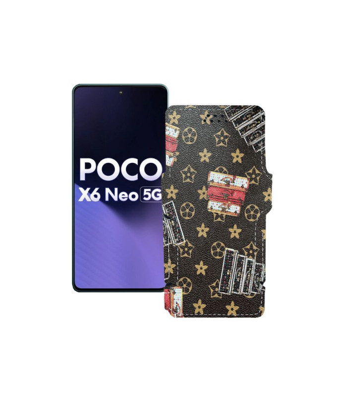 Чохол-книжка з екошкіри для телефону Xiaomi Poco X6 Neo