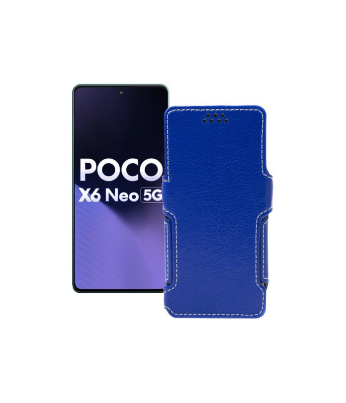 Чохол-книжка з екошкіри для телефону Xiaomi Poco X6 Neo