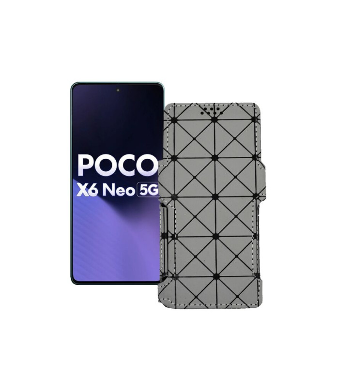 Чохол-книжка з екошкіри для телефону Xiaomi Poco X6 Neo