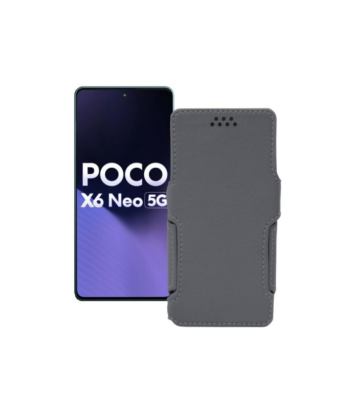 Чохол-книжка з екошкіри для телефону Xiaomi Poco X6 Neo