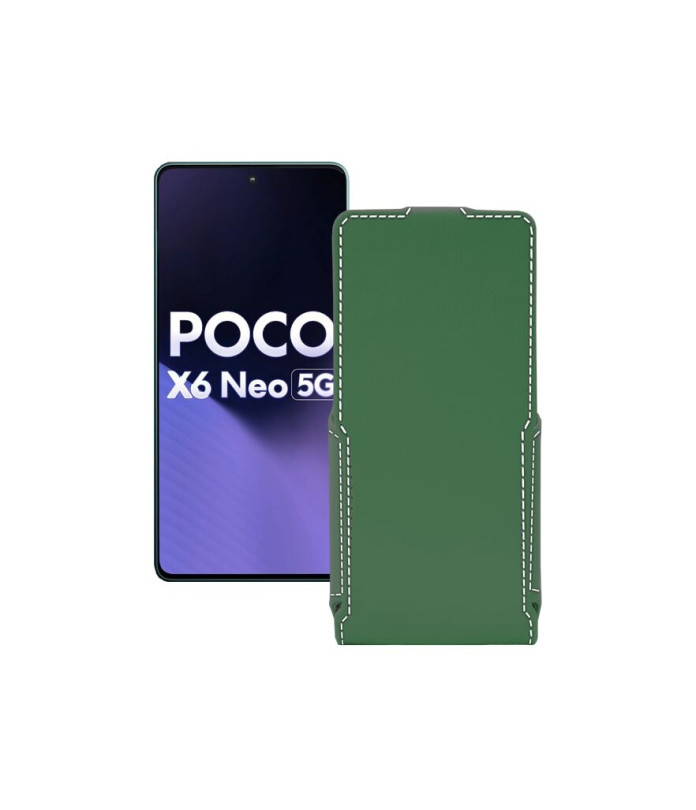 Чохол-флип з екошкіри для телефону Xiaomi Poco X6 Neo