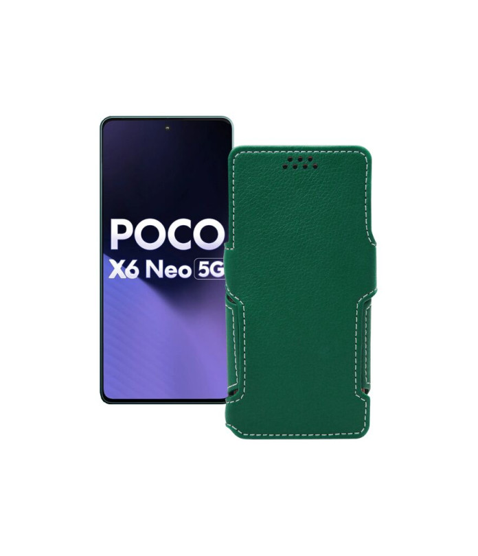 Чохол-книжка з екошкіри для телефону Xiaomi Poco X6 Neo